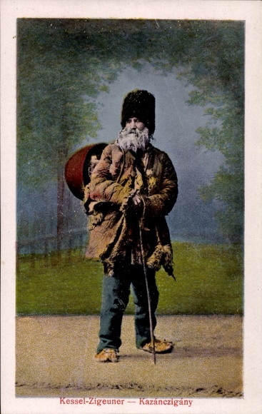 Ak Portrait eines Kessel Zigeuners