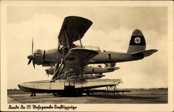 Postcard Arado Ar 95 multipurpose seaplanes