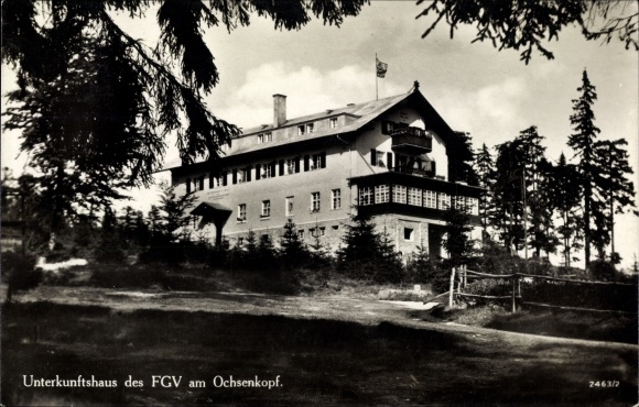 Ak Fleckl Warmensteinach Oberfranken Bayern, Unterkunftshaus des FGV