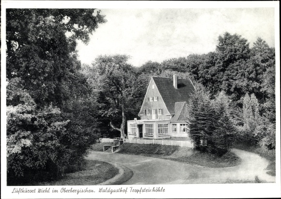 Postcard Wiehl in the Oberberg district, forest inn stalactite cave
