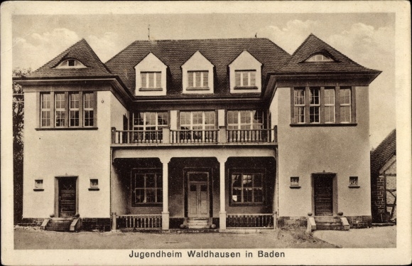 Postcard Waldhausen Buchen im Odenwald Baden, youth center Waldhausen