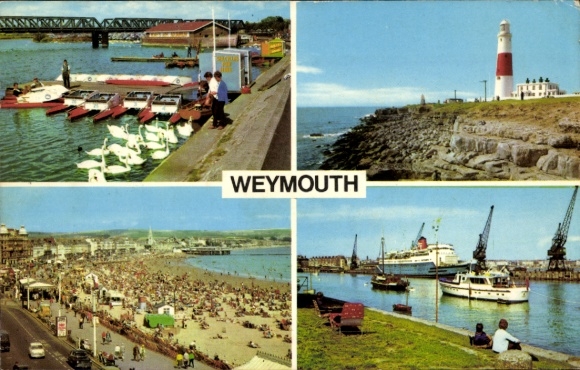 Postcard Weymouth South West England, Lighthouse, Portland Bill, Beach, Harbor