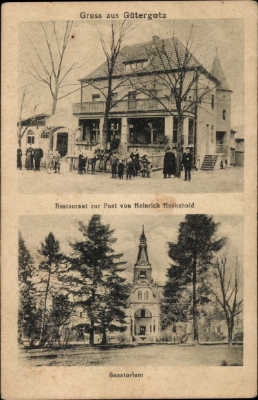 Postcard Gütergotz Stahnsdorf Brandenburg, Restaurant zur Post, sanatorium
