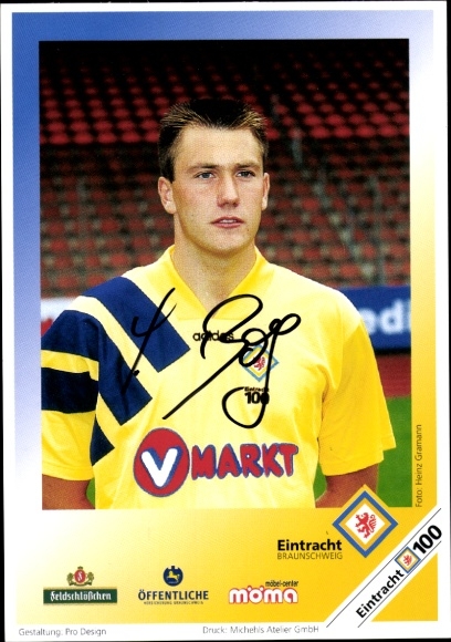 Autograph card footballer Sven Boy, Eintracht Braunschweig, autograph