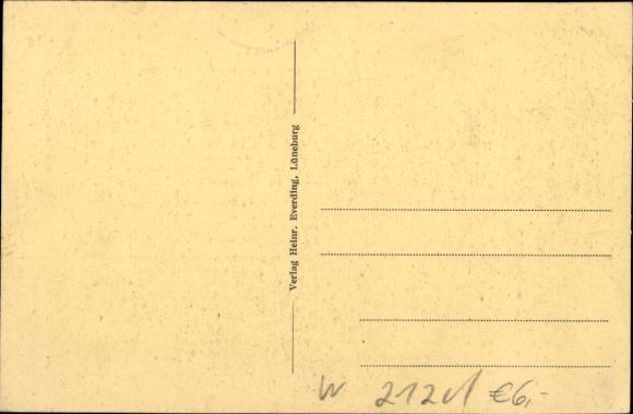 Poem Postcard Lüneburg in Lower Saxony, The Pig Bone in the Town Hall, Heinz king