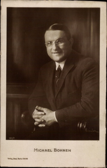 Postcard actor Michael Bohnen, portrait