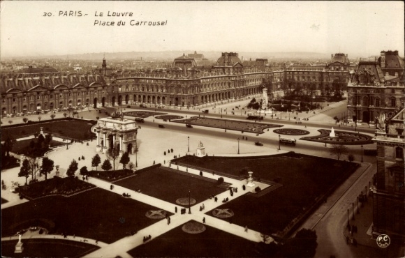 Ak Paris I Louvre, Louvre, Place du Carrousel,   