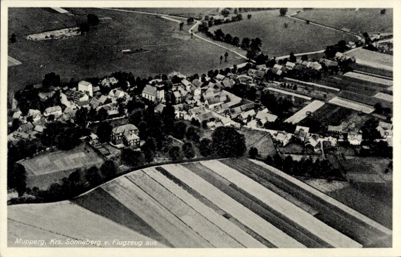 Postcard Mupperg Föritz Föritztal Thuringia, aerial photograph