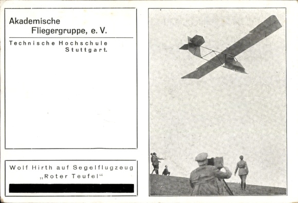 Stuttgart Technical University, Academic Flying Group, Wolf Hirth, Red Devil glider