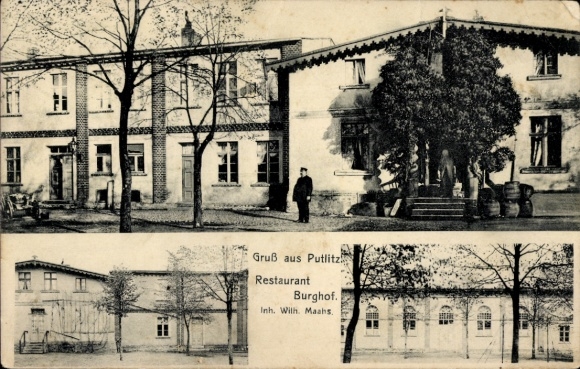 Postcard Putlitz in der Prignitz, Restaurant Burghof