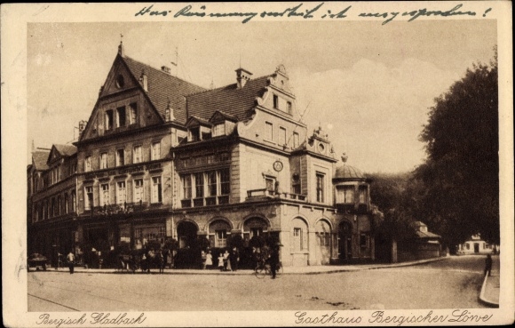 Postcard Bergisch Gladbach North Rhine Westphalia, inn to the Bergisches Löwen