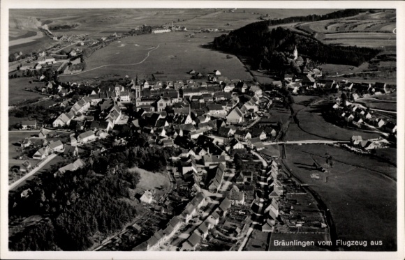 Ak Bräunlingen in het Zwarte Woud Baden, luchtfoto