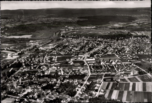 Postcard Wendlingen am Neckar Baden Württemberg, aerial photograph