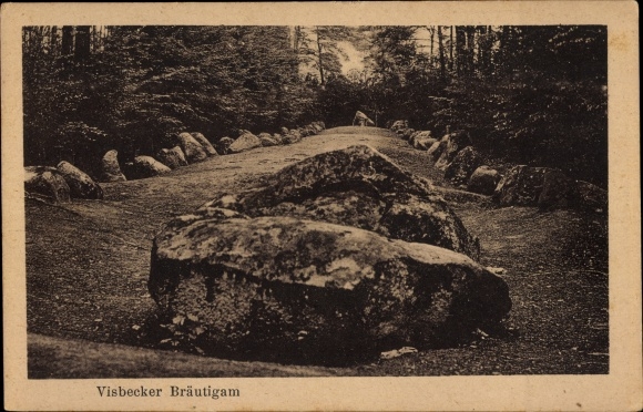 Ak Visbek Visbeck in Oldenburg, Visbecker Bräutigam, Felsen