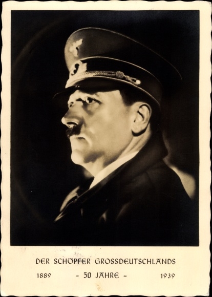 Ak Führer en Rijkskanselier Adolf Hitler, de schepper van Groot-Duitsland, 50e verjaardag
