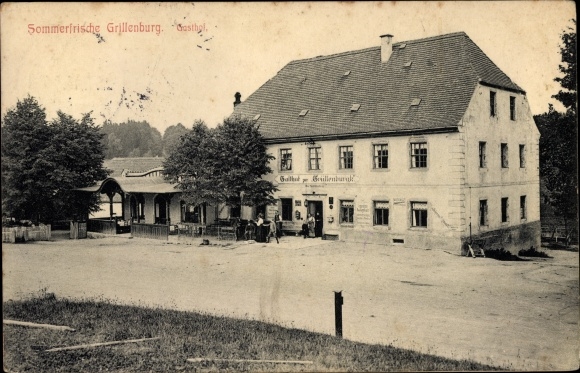 Postcard Grillenburg Tharandt Sachsen, Gasthof zum Königlichen Jagdschloss Grillenburg