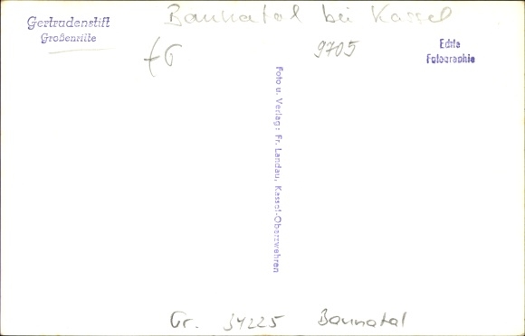 Photo Postcard Grossenritte Baunatal in Hesse, lot at the Getrudenstift