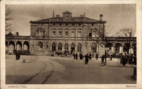 Ak Landau in der Pfalz, Bahnhof