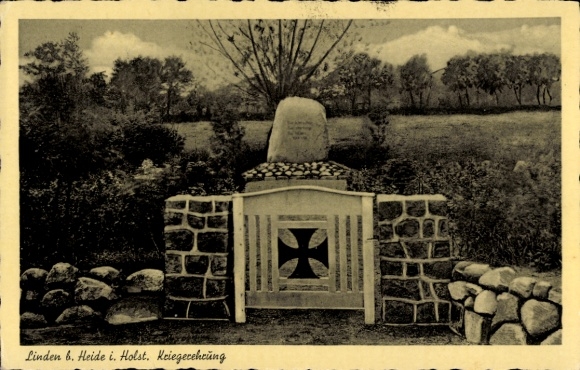 Ak Linden in Dithmarschen, oorlogsmonument