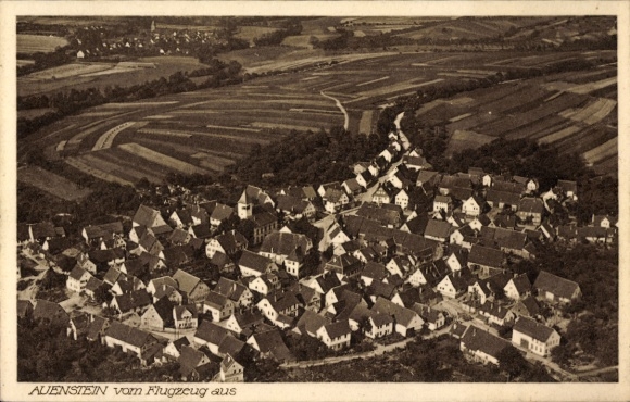 Ak Auenstein (Kreis Heilbronn) Ilsfeld in Württemberg, Auenstein vom Flugzeug aus, Luftaufnahme, 
