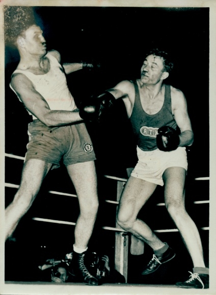 Photo boxing, heavyweight, Krüger, VP Berlin, Netuka, ATK Prague, 1952