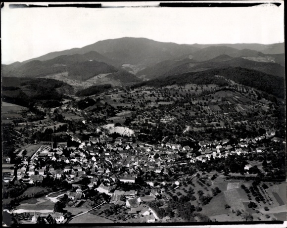 Ak Horb am Neckar, Stadt  aufgenommen von der Anhöhe des Schlosses.
