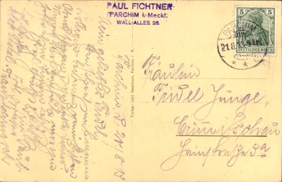 Postcard Parchim in Mecklenburg, Wockersee