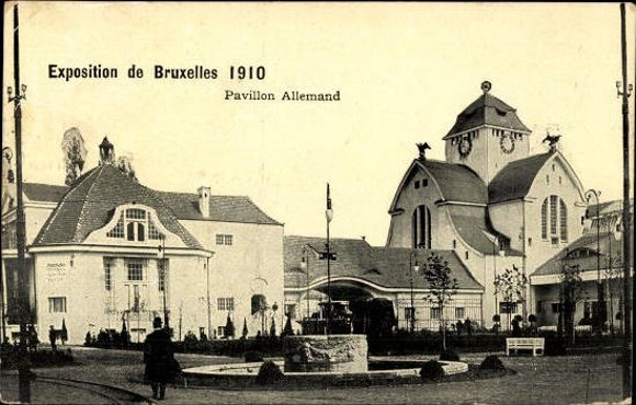 Set von 83 Ansichtskarten, Brüssel Weltausstellung 1910