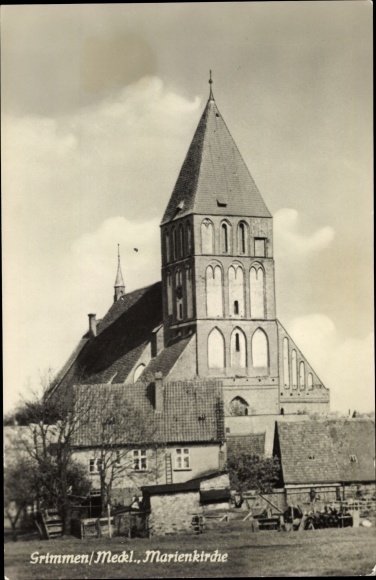 Ansichtkaart Grimmen in Mecklenburg, Marienkirche
