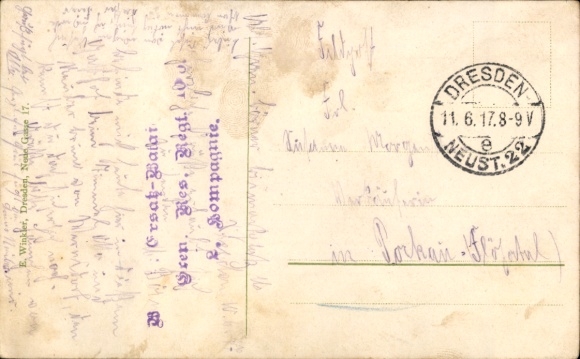 Postcard Dresden Trachenberge, Gasthof Wilder Mann, owner Gustav Opitz