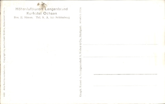 Postcard Langenbrand Schömberg in the Black Forest Württemberg, aerial photograph