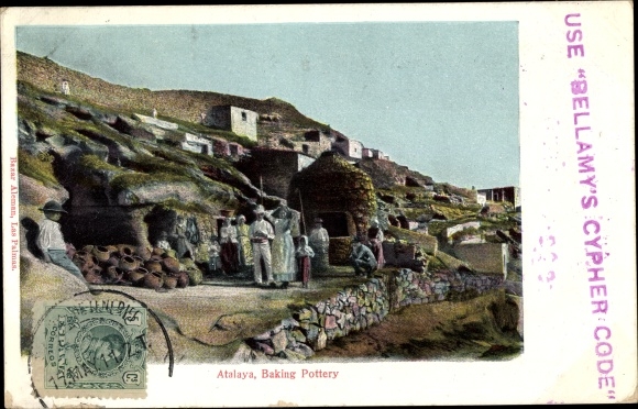 Postcard La Atalaya Gran Canaria Canary Islands, Baking Pottery