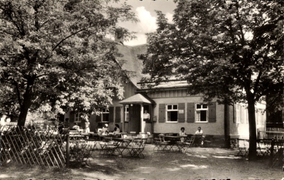 Postcard Werdau in Saxony, forest restaurant Waidmannsruhe, Werdau Forest