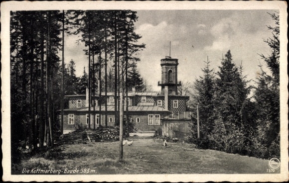 Ak Walddorf Kottmar in der Oberlausitz, Kottmarberg-Baude, Gaststätte, Hotel, Pension, Fernsicht,