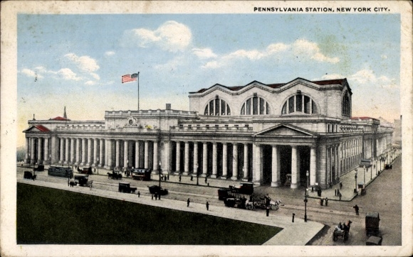 Postcard New York City USA, Pennsylvania Station