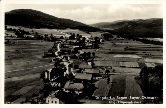 Ak Langdorf Beierse Woud Neder-Beieren, luchtfoto
