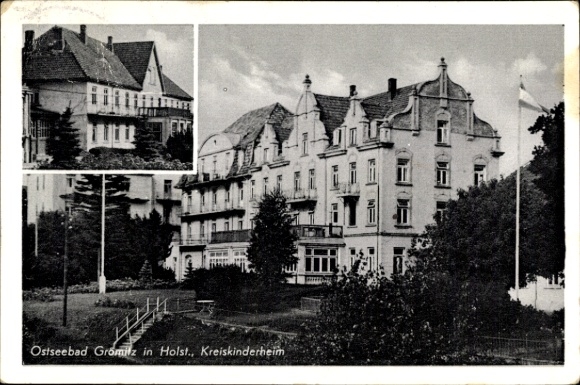 Postcard Grömitz in Ostholstein, district children's home