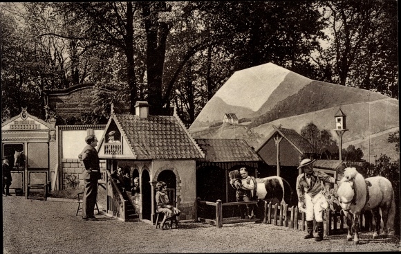 Postcard Schaefer's fairytale town Lilliput, Ponny