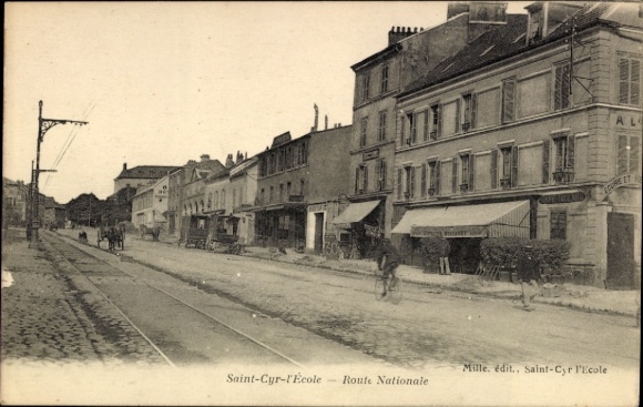 Ak Saint Cyr l'Ecole Yvelines, Route Nationale