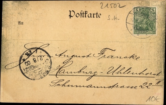 Postcard Edmundsthal Siemerswalde Geesthacht in the Duchy of Lauenburg, city view, building