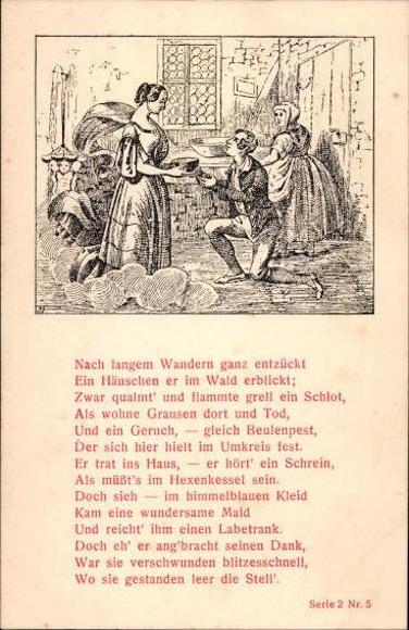 7 Postcard Münchhausen Series 2, 1-7