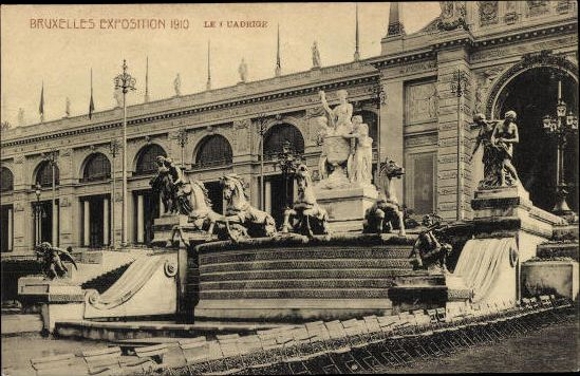 Set von 83 Ansichtskarten, Brüssel Weltausstellung 1910