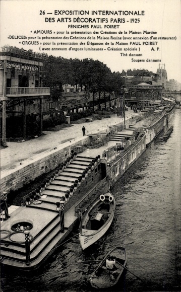 Postcard Paris France, International Exhibition of Decorative Arts 1925, Peniches Paul Poiret