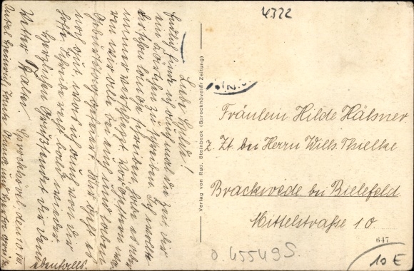 Postcard Ober Sprockhövel in the Ennepe Ruhr district, summer bar and gondola pond Kleinbeck, owner F. Muthmann
