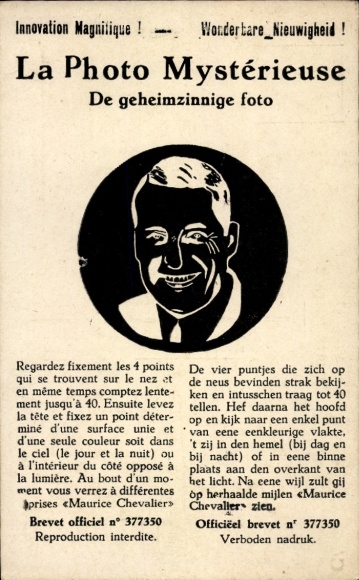 Postcard Actor Maurice Chevalier, The Mysterious Photo