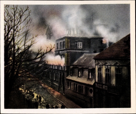Collecting picture post-war period No. 74 Febr. 1924 Palatinate, end of d. Separatists, fire district office Pirmasens
