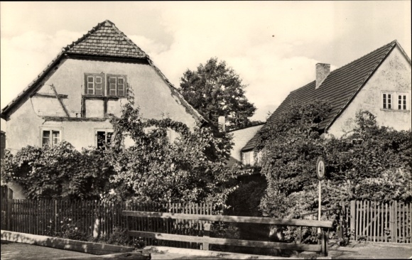Postcard Ruhland in Oberlausitz, Picturesque angle in the Goethestrasse