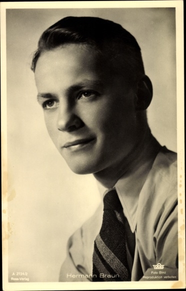 Postcard actor Hermann Braun, portrait, Ross Verlag A 2734/2
