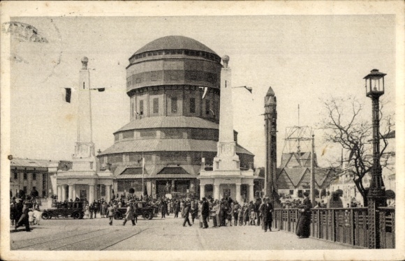 Ak Poznań Posen, Nationale Tentoonstelling 1929, ingang, toren