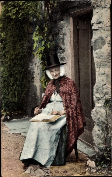 Postcard Woman in Welsh Costume, book